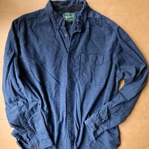 Wool rich flannel button up